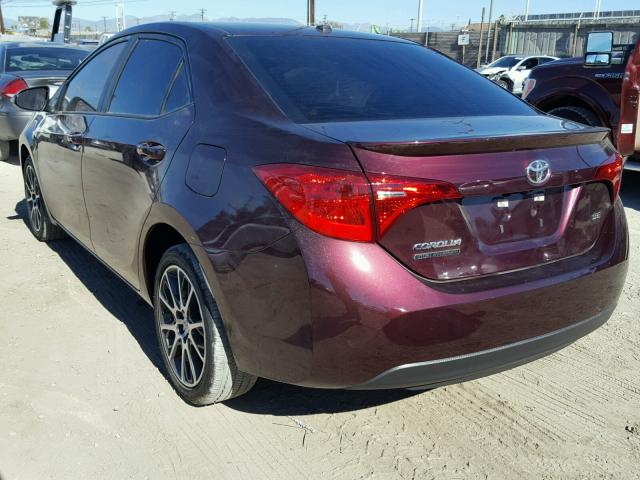 5YFBURHE7HP610030 - 2017 TOYOTA COROLLA L PURPLE photo 3