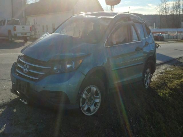 2HKRM4H39EH709909 - 2014 HONDA CR-V LX BLUE photo 2