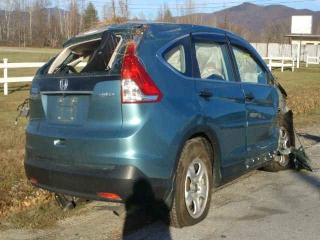 2HKRM4H39EH709909 - 2014 HONDA CR-V LX BLUE photo 4