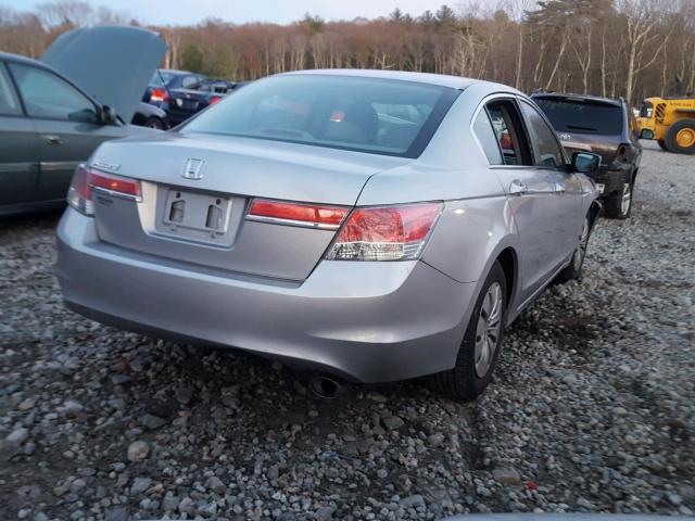 1HGCP2F34CA194019 - 2012 HONDA ACCORD LX GRAY photo 4