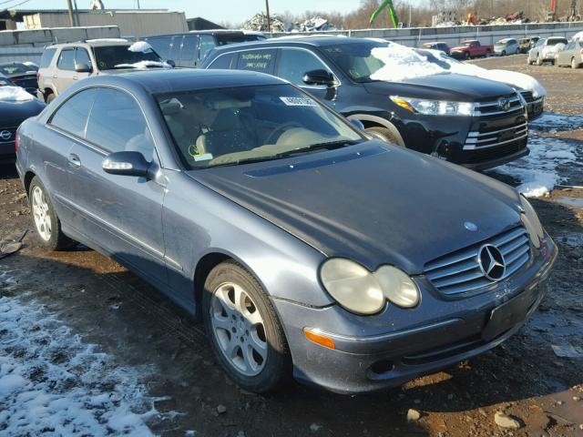 WDBTJ65J84F092555 - 2004 MERCEDES-BENZ CLK 320C BLUE photo 1