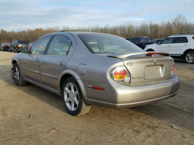 JN1DA31A72T300372 - 2002 NISSAN MAXIMA GLE BEIGE photo 3