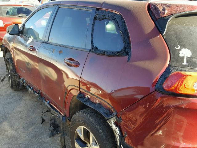 1C4PJMBS3EW309449 - 2014 JEEP CHEROKEE T RED photo 9