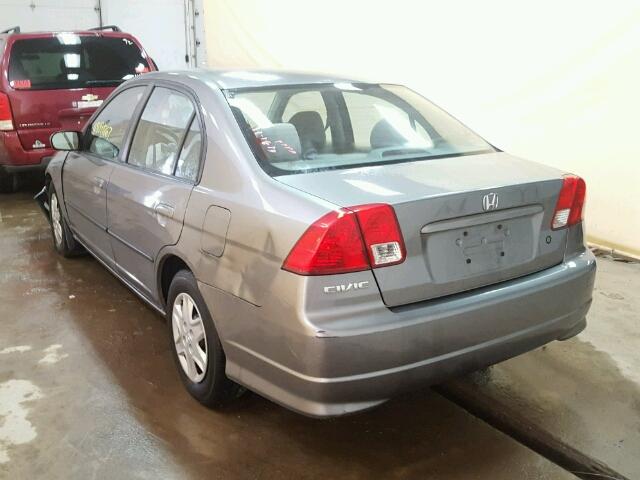 2HGES16464H939561 - 2004 HONDA CIVIC DX GRAY photo 3