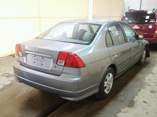 2HGES16464H939561 - 2004 HONDA CIVIC DX GRAY photo 4