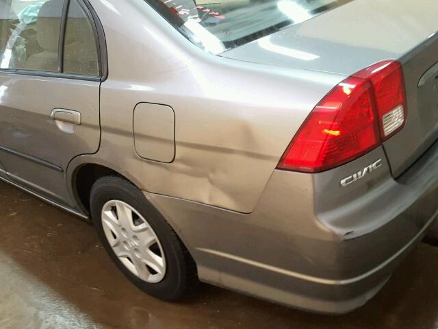 2HGES16464H939561 - 2004 HONDA CIVIC DX GRAY photo 9