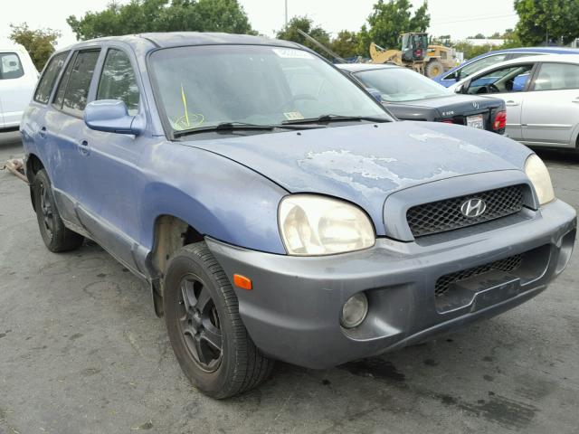 KM8SC73D42U223043 - 2002 HYUNDAI SANTA FE G BLUE photo 1