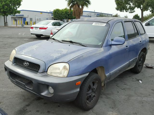 KM8SC73D42U223043 - 2002 HYUNDAI SANTA FE G BLUE photo 2