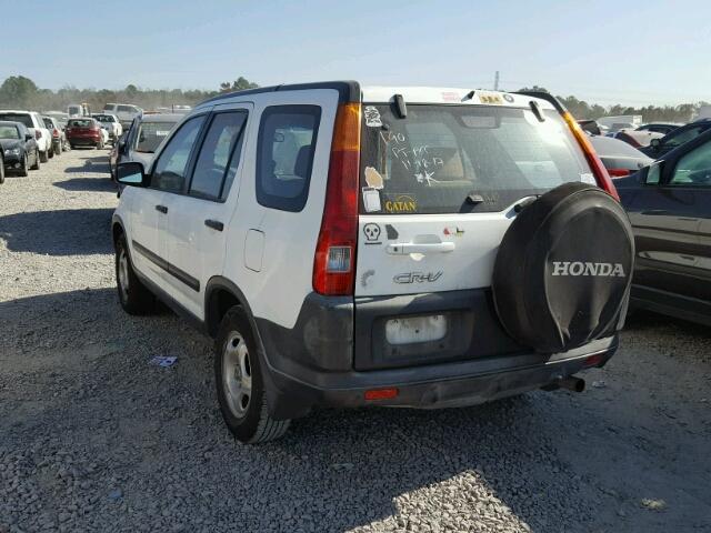 JHLRD68482C005280 - 2002 HONDA CR-V LX WHITE photo 3