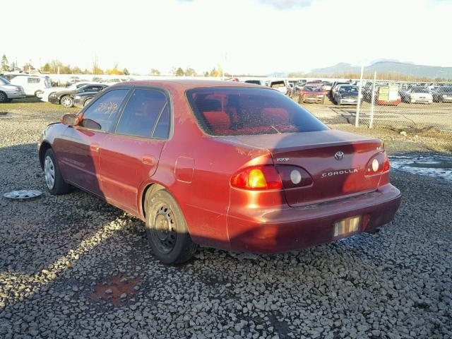 1NXBR12E52Z633288 - 2002 TOYOTA COROLLA CE RED photo 3