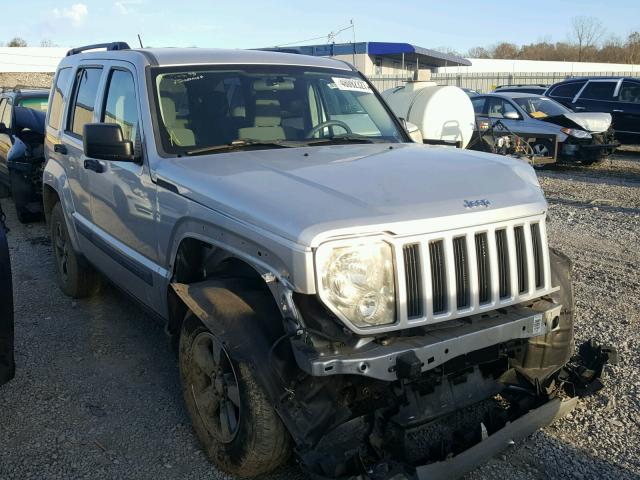 1J8GP28KX8W144491 - 2008 JEEP LIBERTY SP SILVER photo 1