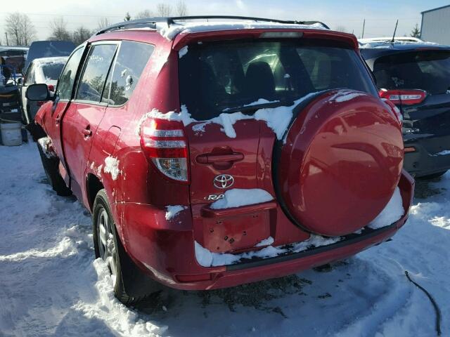 2T3ZF4DV5CW155582 - 2012 TOYOTA RAV4 RED photo 3