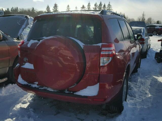 2T3ZF4DV5CW155582 - 2012 TOYOTA RAV4 RED photo 4