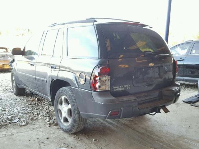 1GNDT13S472209355 - 2007 CHEVROLET TRAILBLAZE GRAY photo 3