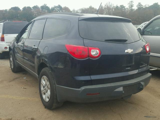 1GNKREEDXBJ167039 - 2011 CHEVROLET TRAVERSE L BLUE photo 3