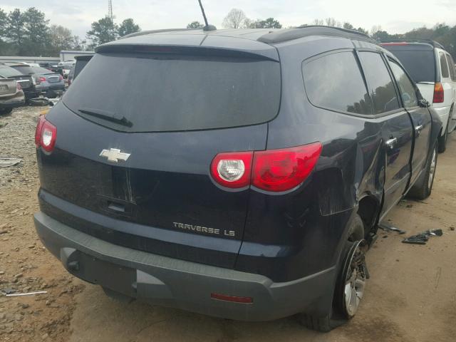 1GNKREEDXBJ167039 - 2011 CHEVROLET TRAVERSE L BLUE photo 4