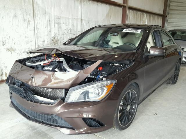 WDDSJ4EB9EN159395 - 2014 MERCEDES-BENZ CLA 250 BROWN photo 2