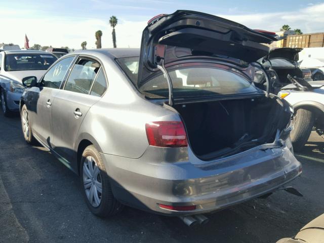 3VW2B7AJ2HM367331 - 2017 VOLKSWAGEN JETTA S GRAY photo 3