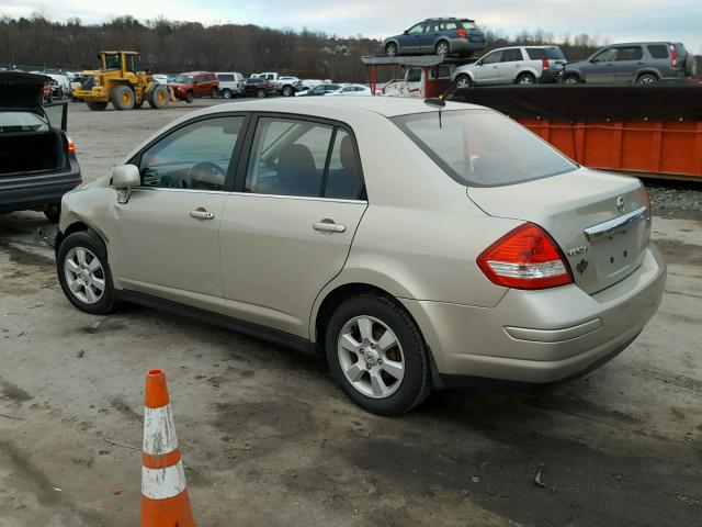 3N1BC11E08L370883 - 2008 NISSAN VERSA S BEIGE photo 3