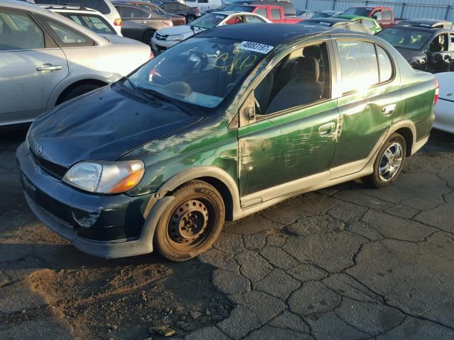 JTDBT123910128672 - 2001 TOYOTA ECHO GREEN photo 2