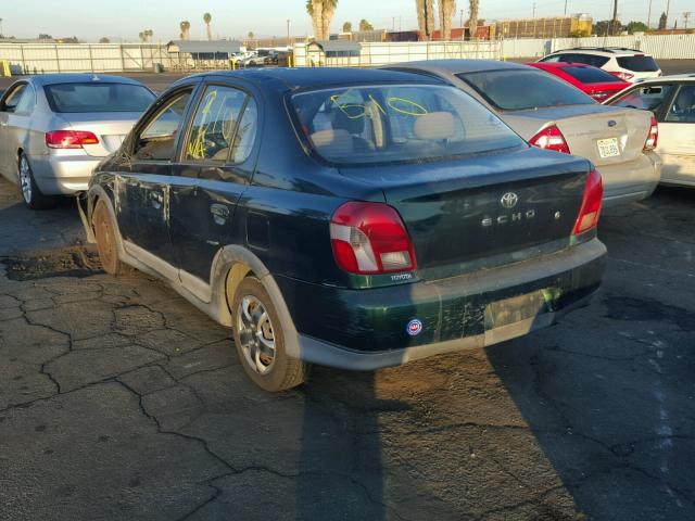 JTDBT123910128672 - 2001 TOYOTA ECHO GREEN photo 3