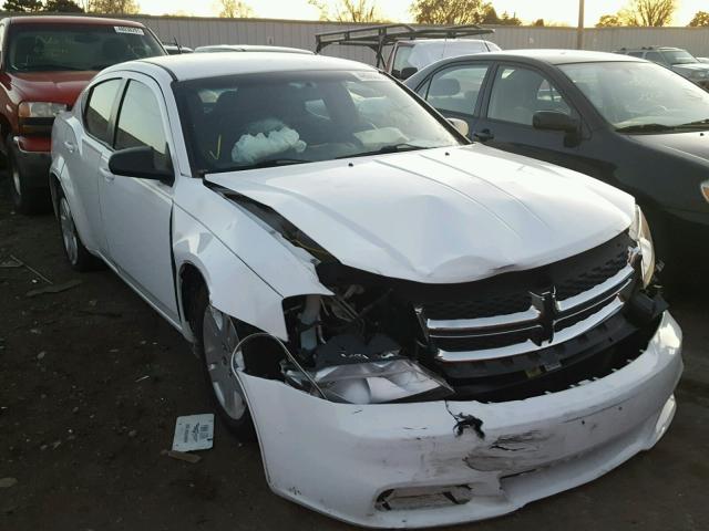 1C3CDZAB5DN693246 - 2013 DODGE AVENGER SE WHITE photo 1