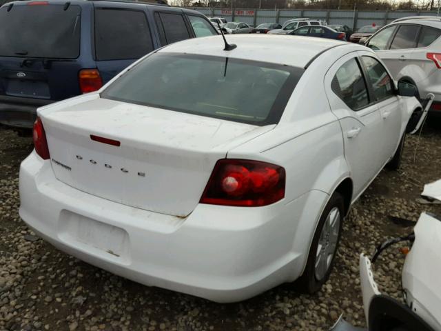 1C3CDZAB5DN693246 - 2013 DODGE AVENGER SE WHITE photo 4