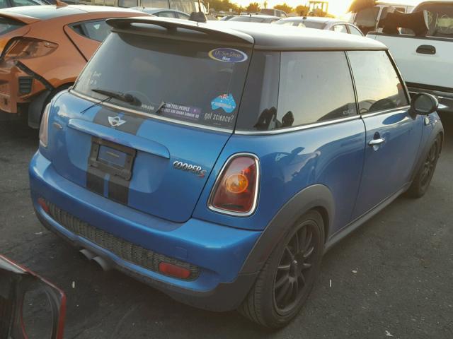 WMWMF73557TL88879 - 2007 MINI COOPER S BLUE photo 4