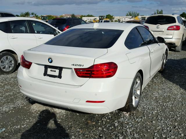 WBA3N7C56EF718524 - 2014 BMW 428 I WHITE photo 4