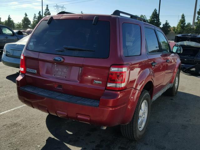 1FMCU0DG4CKB06058 - 2012 FORD ESCAPE XLT RED photo 4
