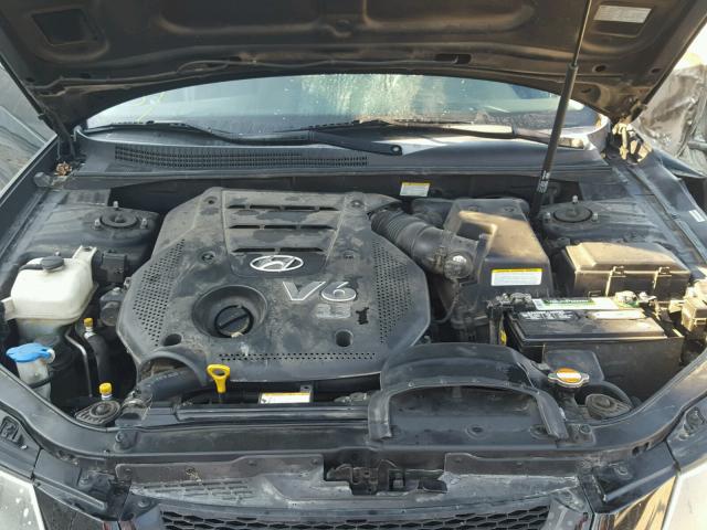 5NPEU46FX8H400966 - 2008 HYUNDAI SONATA SE BLACK photo 7