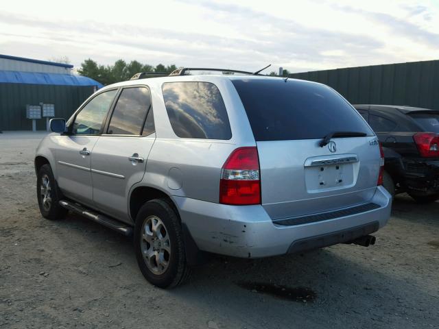 2HNYD186X2H503775 - 2002 ACURA MDX TOURIN SILVER photo 3