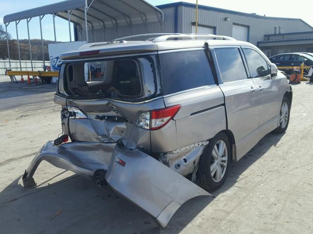 JN8AE2KP2C9036952 - 2012 NISSAN QUEST GOLD photo 4