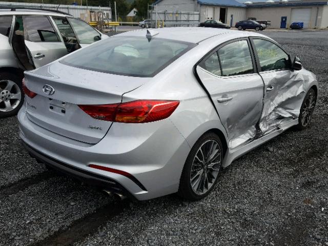 KMHD04LB9JU679553 - 2018 HYUNDAI ELANTRA SP SILVER photo 4