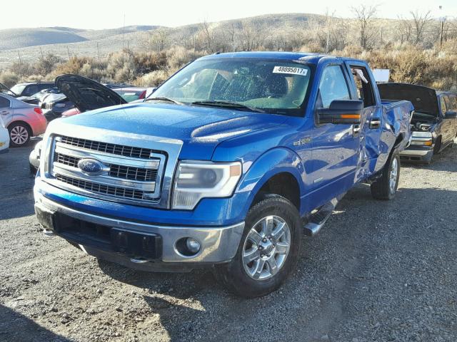 1FTFW1ET2EKE08030 - 2014 FORD F150 SUPER BLUE photo 2