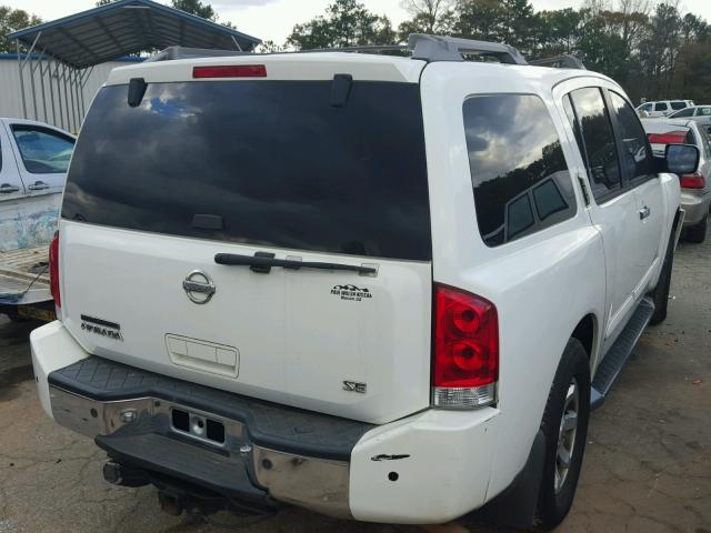 5N1AA08B04N723441 - 2004 NISSAN ARMADA SE WHITE photo 4