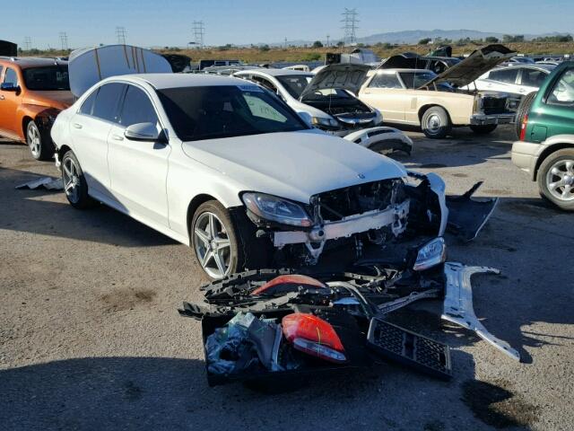 55SWF4JB0FU055749 - 2015 MERCEDES-BENZ C 300 WHITE photo 1