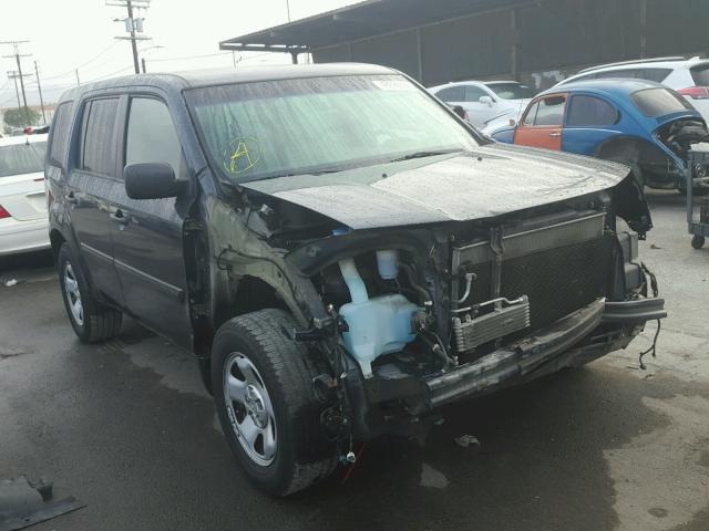 5FNYF3H23BB007604 - 2011 HONDA PILOT LX BLUE photo 1