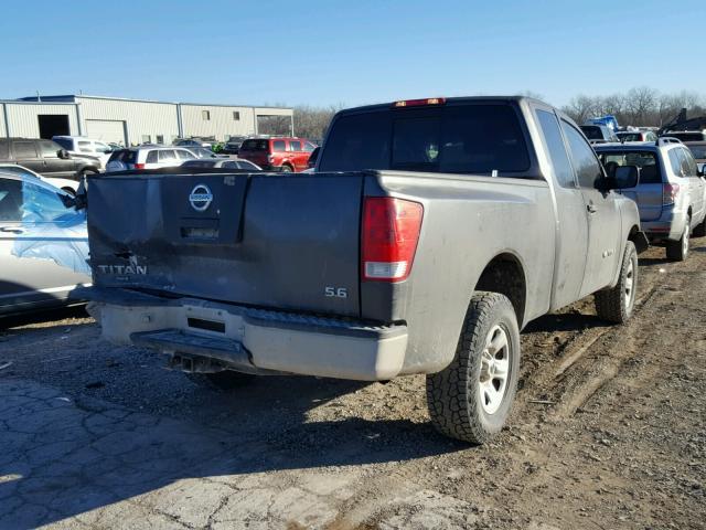 1N6AA06B96N504128 - 2006 NISSAN TITAN XE GRAY photo 4