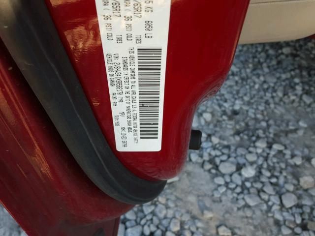 2V8HW341X9R582170 - 2009 VOLKSWAGEN ROUTAN SE MAROON photo 10