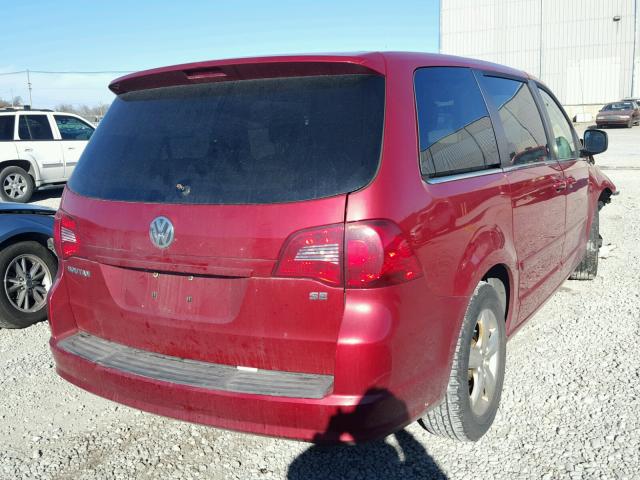 2V8HW341X9R582170 - 2009 VOLKSWAGEN ROUTAN SE MAROON photo 4