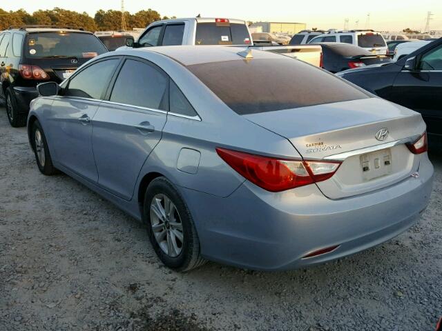 5NPEB4AC2CH465869 - 2012 HYUNDAI SONATA GLS BLUE photo 3