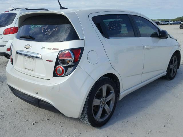 1G1JG6SB2E4110090 - 2014 CHEVROLET SONIC RS WHITE photo 4