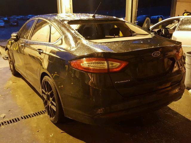 3FA6P0H75DR202609 - 2013 FORD FUSION SE BLACK photo 3