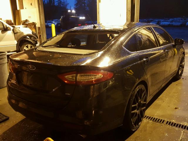 3FA6P0H75DR202609 - 2013 FORD FUSION SE BLACK photo 4