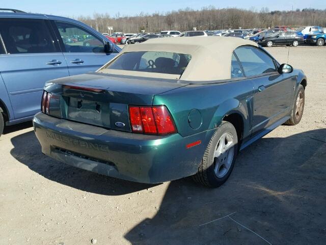 1FAFP44441F101136 - 2001 FORD MUSTANG GREEN photo 4