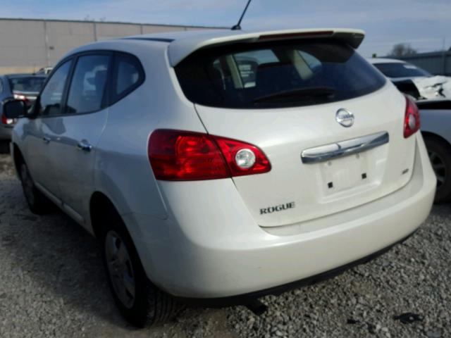 JN8AS5MVXDW105010 - 2013 NISSAN ROGUE S WHITE photo 3