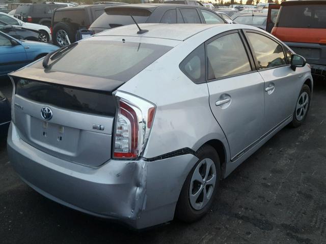 JTDKN3DU1C5507392 - 2012 TOYOTA PRIUS GRAY photo 4