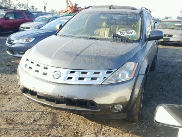 JN8AZ08WX5W411496 - 2005 NISSAN MURANO SL GRAY photo 2