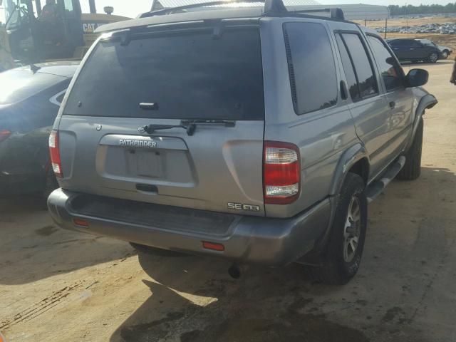 JN8DR09XX1W562403 - 2001 NISSAN PATHFINDER GRAY photo 4